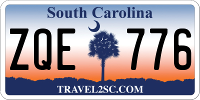 SC license plate ZQE776
