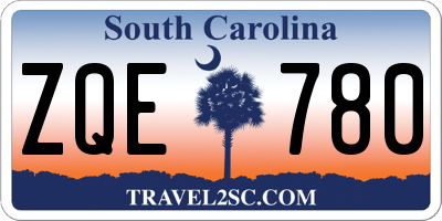 SC license plate ZQE780