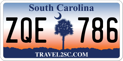 SC license plate ZQE786