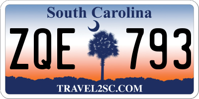 SC license plate ZQE793