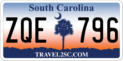 SC license plate ZQE796