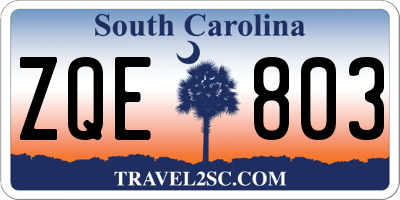 SC license plate ZQE803
