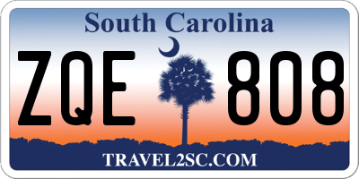 SC license plate ZQE808