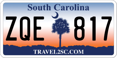 SC license plate ZQE817