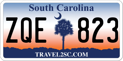 SC license plate ZQE823