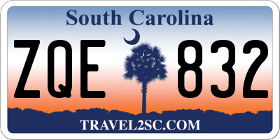 SC license plate ZQE832