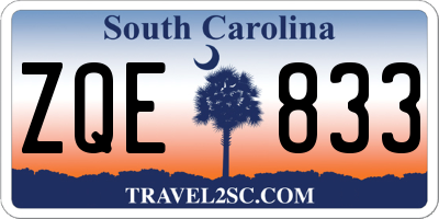 SC license plate ZQE833