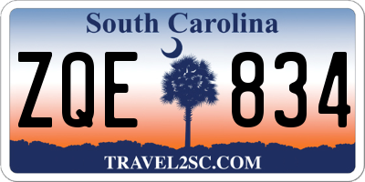 SC license plate ZQE834