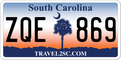 SC license plate ZQE869