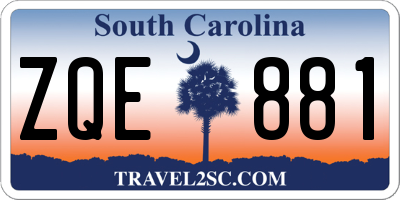 SC license plate ZQE881