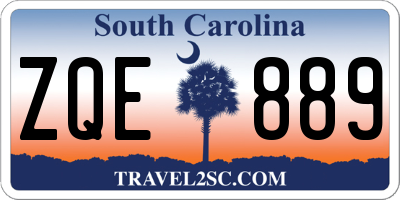 SC license plate ZQE889