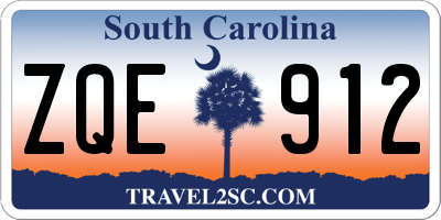 SC license plate ZQE912