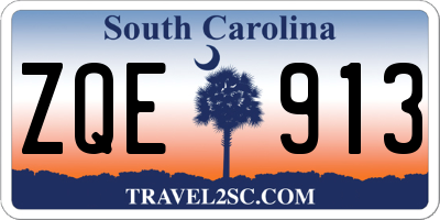 SC license plate ZQE913