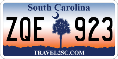 SC license plate ZQE923