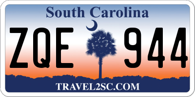 SC license plate ZQE944