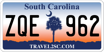 SC license plate ZQE962