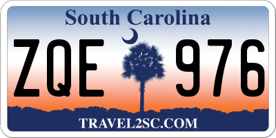 SC license plate ZQE976