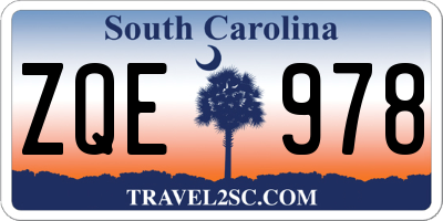SC license plate ZQE978
