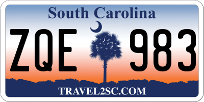 SC license plate ZQE983