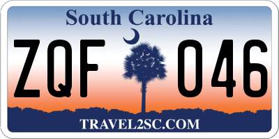 SC license plate ZQF046
