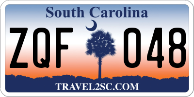SC license plate ZQF048