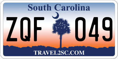 SC license plate ZQF049