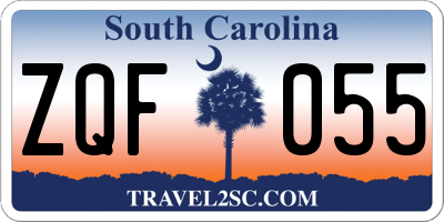 SC license plate ZQF055