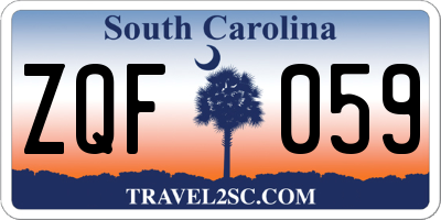 SC license plate ZQF059