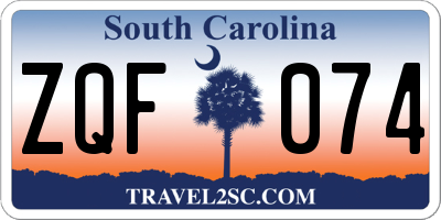 SC license plate ZQF074
