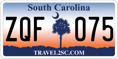 SC license plate ZQF075