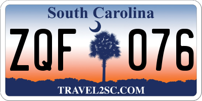 SC license plate ZQF076