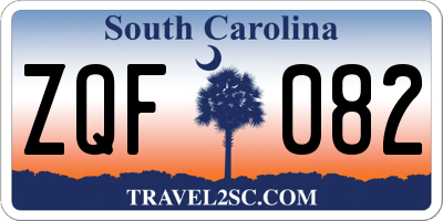 SC license plate ZQF082