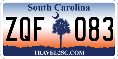 SC license plate ZQF083
