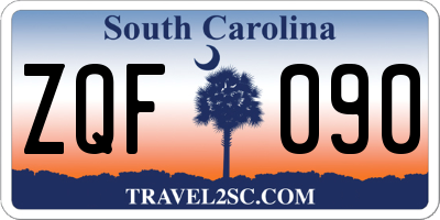 SC license plate ZQF090