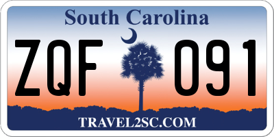 SC license plate ZQF091