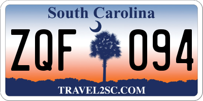 SC license plate ZQF094