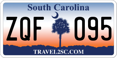 SC license plate ZQF095