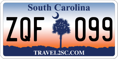 SC license plate ZQF099