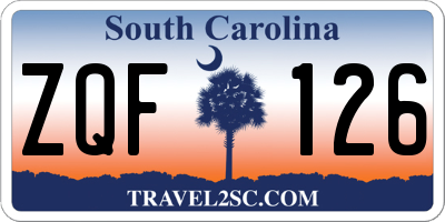 SC license plate ZQF126
