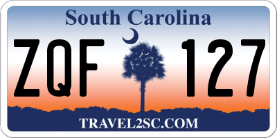 SC license plate ZQF127