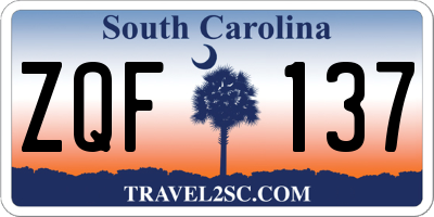 SC license plate ZQF137