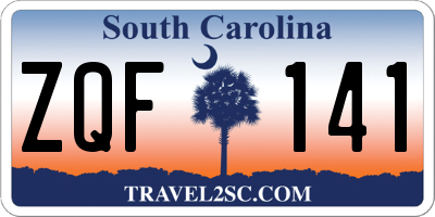 SC license plate ZQF141