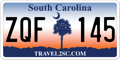 SC license plate ZQF145