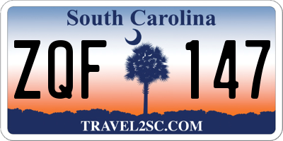 SC license plate ZQF147