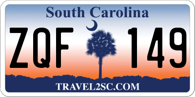 SC license plate ZQF149