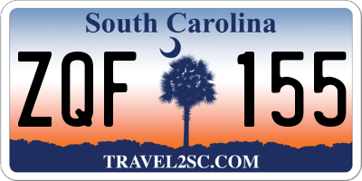 SC license plate ZQF155