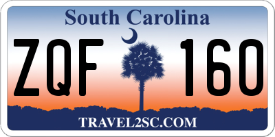SC license plate ZQF160