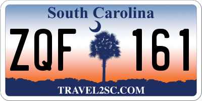 SC license plate ZQF161
