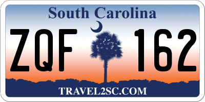 SC license plate ZQF162