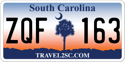 SC license plate ZQF163